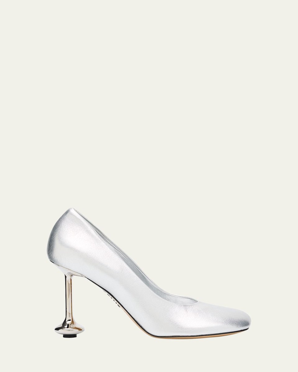 Toy Metallic Leather Stiletto Pumps